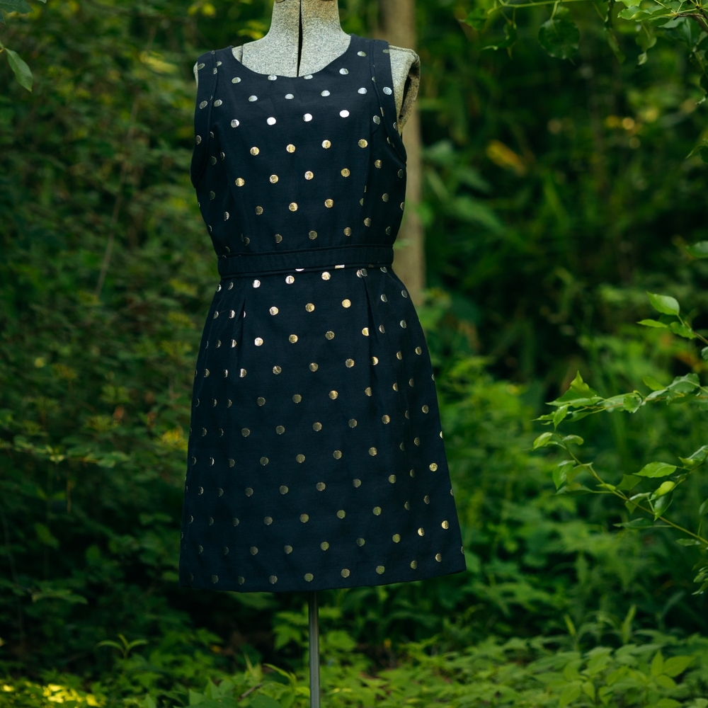 Silver dot black Elle dress